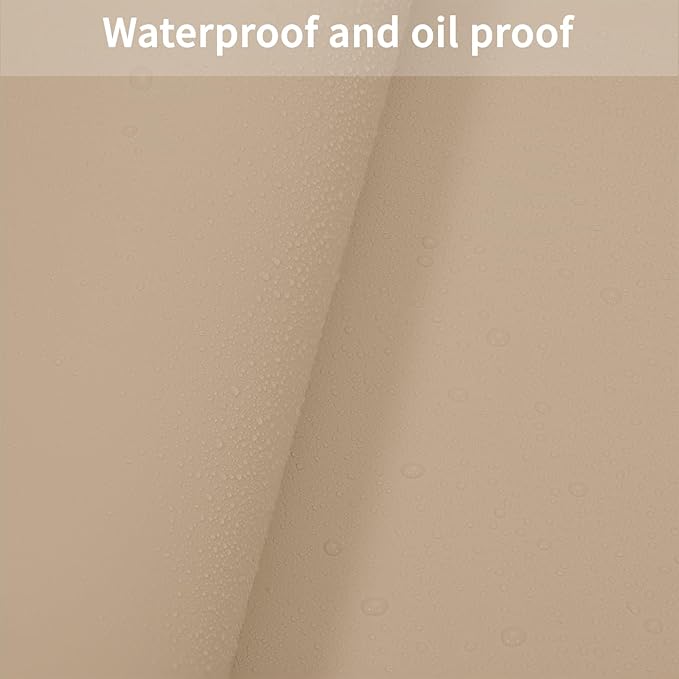 Leather Table Cover,1.8mm Thick,35.4x70.9 Inch Table Protector,Table Protector for Dining Room Table,Dining Table Cover,Table Cover Protector,Table Top Cover(Light Brown+Gray,35.4x70.9)