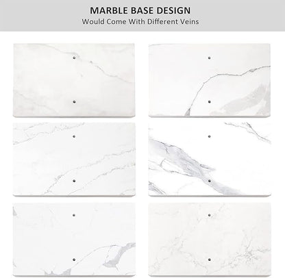 40.3 Inch Standing Towel Rack Bath Sheet Holder with Marble Design Base for Bathroom Floor 2 Tier Towel Holder Stand 304 Stainless Steel Brushed Nickel(Same Height)