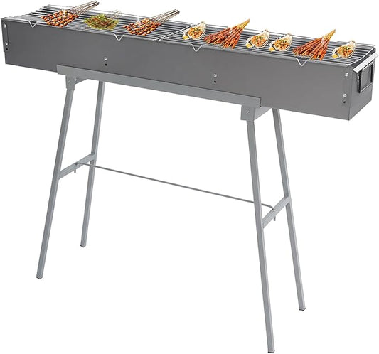 Portable Charcoal Grill Folding BBQ Grill Large Barbecue Tool Kits for Outdoor Grilling Cooking Camping Hiking Picnics L 39.3 x W 7 x H26.3inch