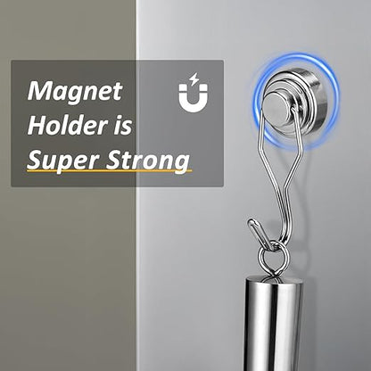 Juome 12oz Stainless Steel Ice Scoop for Freezer with Magnetic Holder for Ge Profile Opal 2.0 Nugget Ice Maker, Metal Ice Scoop for Ice Machine, Ice Scooper for Kitchen Accessories
