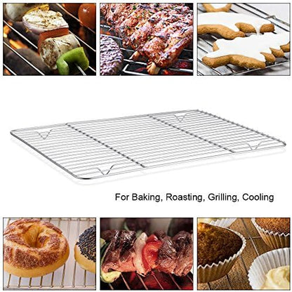 P&P CHEF 9.7" x 7.3" Cooling Baking Wire Racks Pack of 2 - Image 4