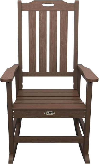 THOEOE Outdoor Rocking Chairs Set of 8, Oversized Patio Rocking Chair | HDPE - Image 8