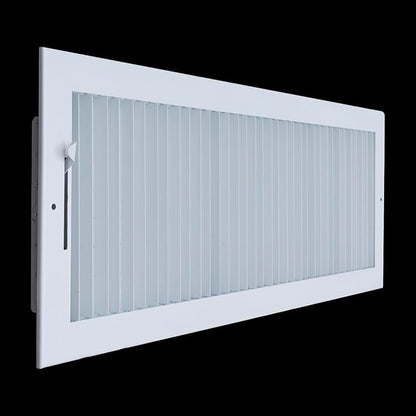 Fits 24x8 Duct Opening Steel Adjustable Air Supply Grille by Handua | Register Vent Cover Grill for Sidewall and Ceiling | White | Outer Dimensions: 25.75" X 9.75"