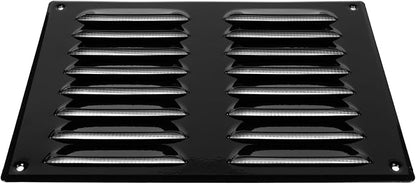 Repa Market 10" x 7.5" Inch (Outer Dimensions) Black Air Vent Cover - Steel Return Air Grilles - for Ceiling and Sidewall - HVAC - with Insect Protection Screen (10.23'' x 7.48'' Inch)