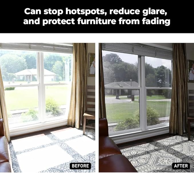 Custom Solar Screens for Windows Exterior 90% Shade - Pre-Framed Solar Window Screen Mesh - Home Improvement for Reduced Glare & Heat - UV Blocker Fabric - Fully-Assembled & Ready to Install