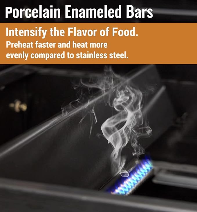 22.5-Inch Heavier Flavorizer Bars Replacement for Weber Genesis Silver/Gold B & C, Spirit E-310, Spirit 300 Series (Side-Mounted Control) Grill Parts, Porcelain-enameled, 5-Pack