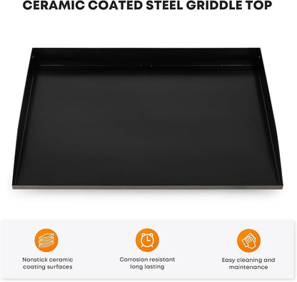 Stanbroil 22 Inch Flat Top Griddle Replacement Top for Blackstone 22" Tabletop Griddle Station, Ceramic Coated Steel Griddle Top Replacement, Black