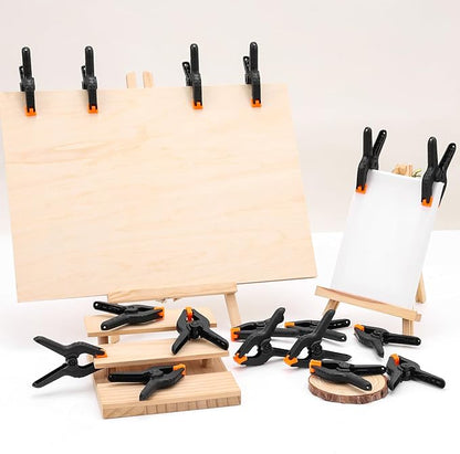 72 Pack 3.5 inch Plastic Spring Clamps, Black Heavy Duty Clips, Backdrop Clips, Plastic Clamps for Crafts, Backdrop Stand, Woodworking, Photography