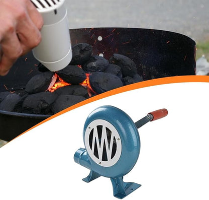 Air Blower Fire Blower Hand Cranked Fan Portable for Grill BBQ Outdoor Cooking Accessories
