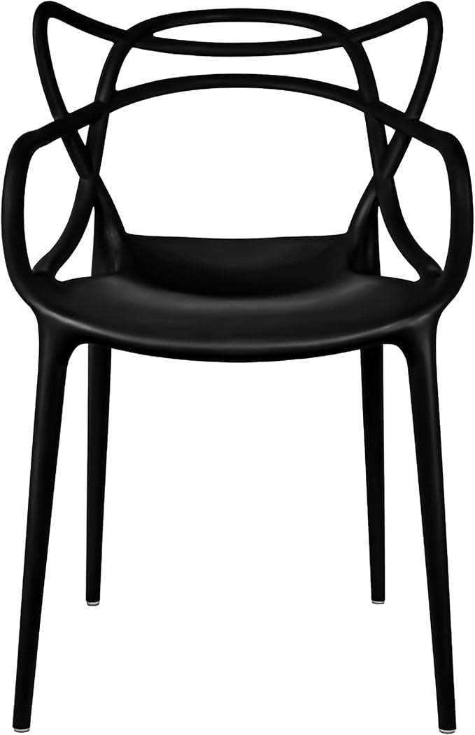 2xhome Modern Dining Chair | Stackable Indoor or Outdoor Entangled Side Chair | - Image 5