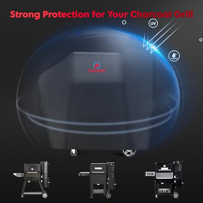 Comnova Grill Cover for Masterbuilt Gravity Series 800 Digital Charcoal Grill and Smoker, Waterproof & Heavy Duty, 600D Charcoal Grill Cover for MB20040221, Black (56" x 20" x 47")