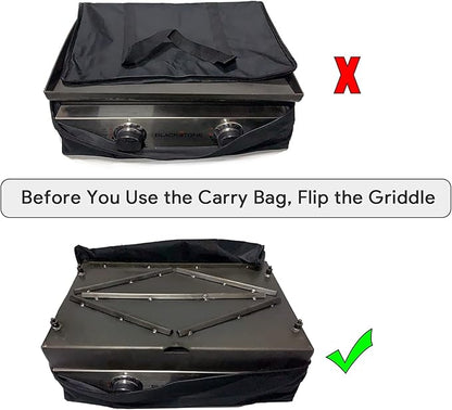 22 Inch Griddle Cover Kit, Heavy Duty 600D Waterproof Polyester Carry Bag for Blackstone 22" Table Top Griddle