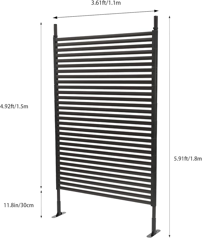 Outdoor Privacy Fence Screen, Privacy Fence Screen for Outside Decorative Privacy Screen Fence Panels,3.6 ft W x 6 ft H Tall Divider for Outdoor Garden Backyard Patio Decorative,Brown,1PC
