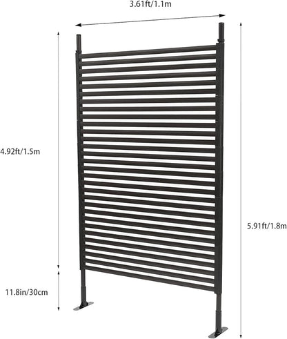 Outdoor Privacy Fence Screen, Privacy Fence Screen for Outside Decorative Privacy Screen Fence Panels,3.6 ft W x 6 ft H Tall Divider for Outdoor Garden Backyard Patio Decorative,Brown,1PC
