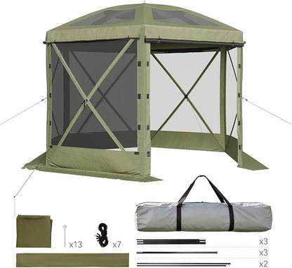 Aoxun 10x10ft Pop Up Canopy Tent, Screen Tent - Image 6