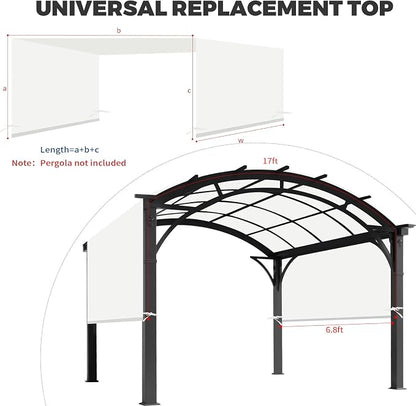 17' x 6.8' Waterproof Pergola Canopy Replacement Cover - Image 3