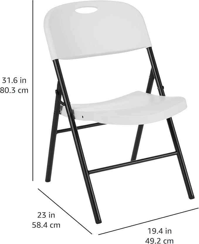 Amazon Basics Sturdy Foldable Portable Plastic Chair, 350-Pound Capacity - Image 3