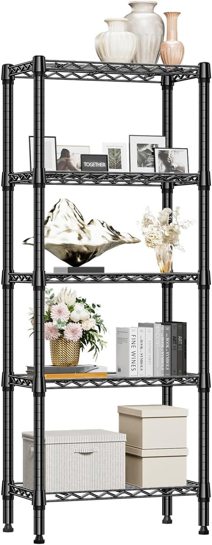 M MZG 1250 lbs 5 Tier Shelf Metal Storage Shelves Wire Rack Closet Organizers - Image 8