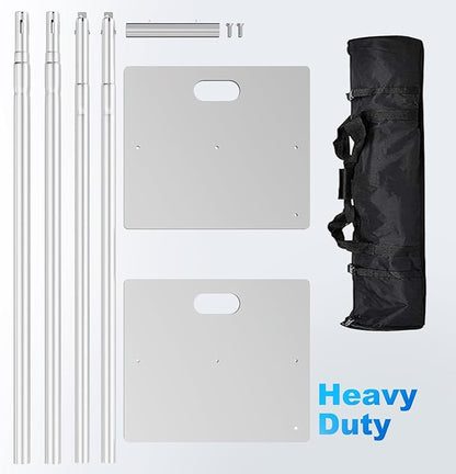 Pipe and Drape Backdrop Stand Kit Backdrop Stand For Parties 8x10 FT Adjustable Photo Backdrop Stand Heavy Duty Background Stand for Wedding Banquet Decorations Silvery
