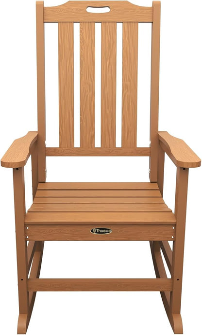 THOEOE Outdoor Rocking Chairs Set of 4, Oversized Patio Rocking Chair | HDPE - Image 8