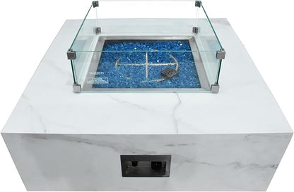 All Fire Table Pit Wind Screens and Stainless Steel Buner Lid from ELEMENTI | ELEMENTI Plus and MODENO (Wind Screens, Square 22" WS - 004)