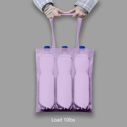 TOPDesign 12-Pack Economical 16"x15" Lavender Cotton Tote Bags, Lightweight Medium Reusable Grocery Shopping Cloth Bags, Suitable for DIY, Advertising, Promotion, Gift, Activity