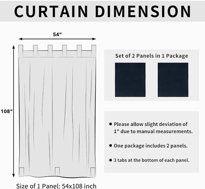 Easy-Going Outdoor Patio Curtains 2 Panels, 54x108 inch, Porch and Pergola - Image 6