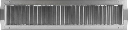 Repa Market 25" x 5" Inch Air Grille for Round Spiral Ducts - Adjustable Single Louvre Blade - Galvanized Ventilation Cover - Side Fit Round Surface Canal Ducting from 9.84" to 35.43" Inches
