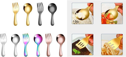 2 Pcs Portable Fork Spoon Tableware Portable Spoon and Fork Set Cutlery for Camping Picnics and Outdoor Dining Camping Dining Set