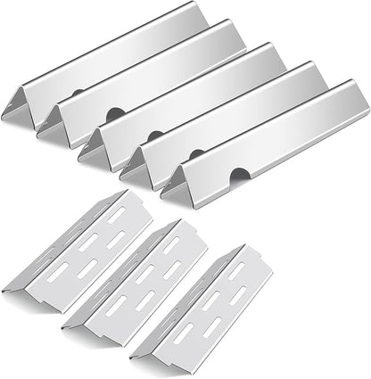 Flavorizer Bars and Heat Deflectors for Weber Genesis II 300/LX 300, GS4 Genesis ii E-310 ii E-315 ii E/S335 ii se-335 Grill (304 Stainless Steel, 66032 * 5+ES/410 * 3)