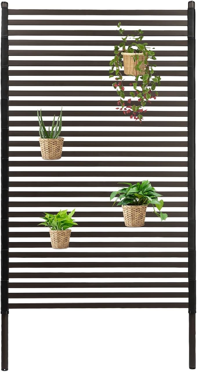 Outdoor Privacy Fence Screen, Privacy Fence Screen for Outside Decorative Privacy Screen Fence Panels,3 ft W x 6 ft H Tall Divider for Outdoor Garden Backyard Patio Decorative,Brown,1PC