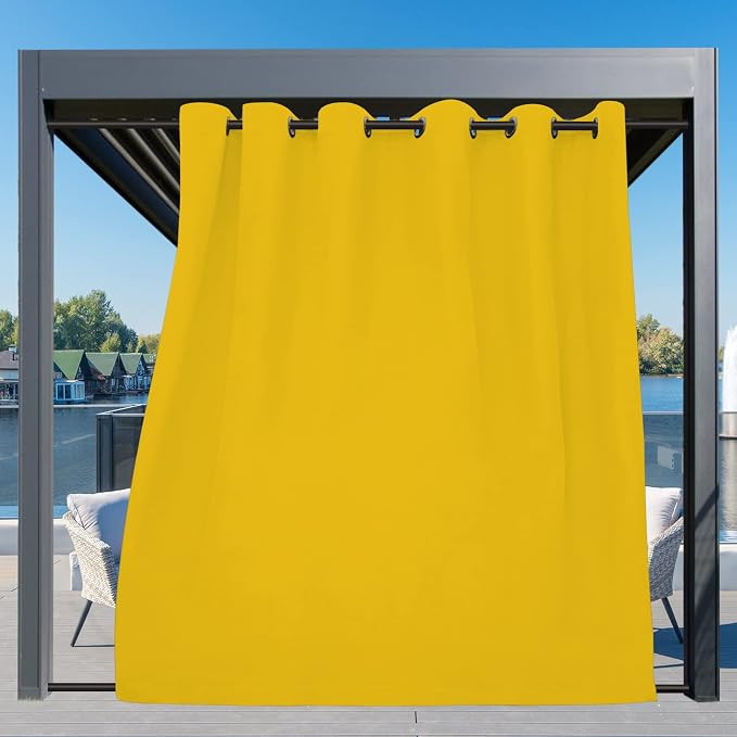 Easy-Going Outdoor Curtains for Patio 1 Panel, 110x96 inch, Weatherproof - Image 3