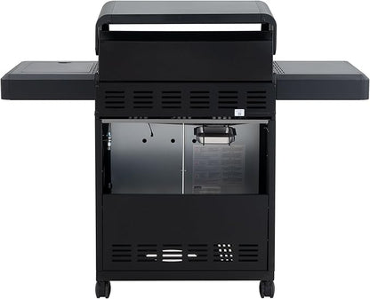 Monument Grills Outdoor Barbecue Stainless Steel 4 Burner Propane Gas Grill, 52,000 BTU Patio Garden Barbecue Grill with Side Burner and Knob Controls, Mesa425 with BBQ Cover