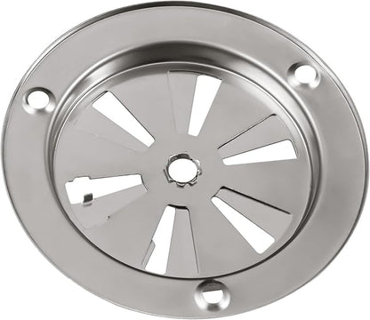 BBQ Smoker Air Vent Set, 2 Pieces Stainless Steel Grill Damper for Increased Airflow, Replacement Parts for Grill, Stove and Smoker (2)