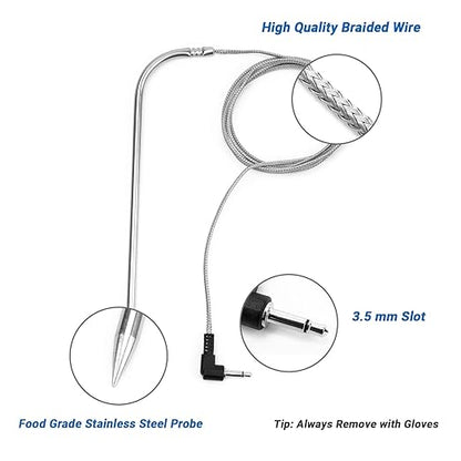 Stanbroil Meat Probe for Pit Boss Pellet Grills/Smokers, 3.5mm Plug Thermometer Probe with High Accuracy, 1 Pack