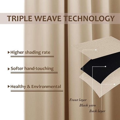NICETOWN Outdoor Patio Curtain Windproof & Waterproof, Thermal Insulated Light - Image 4