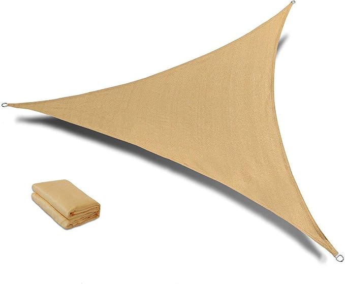Sun Shade Sail 16' x 16' x 16' Sand Triangle Shade Canopy | Outdoor sun shade by SUNLAX