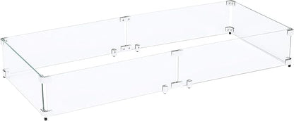 Celestial 41.25" x 17" x 6" Wind Guard, fits Celestial 36” x 12” Fire Pit Burner Pan for Gas Fire Pits