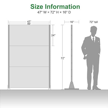 Casaphoria 72" H x 47" W Metal Outdoor Privacy Screen, Freestanding Decorative Divider for Patio, Deck, Balcony, and Garden with Stable Base, Black-Fence