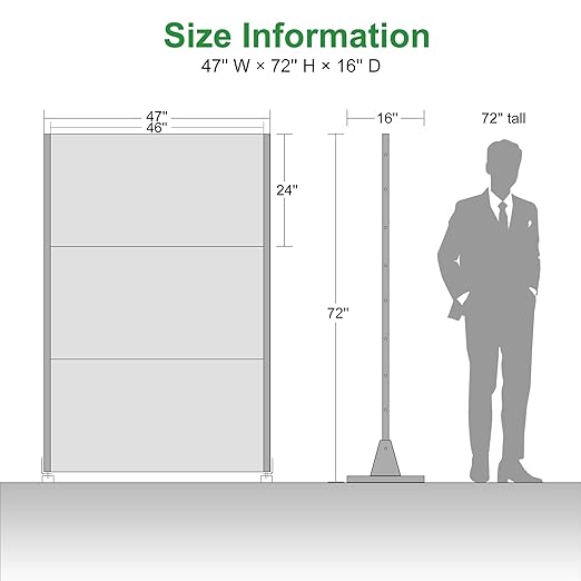 Casaphoria 72" H x 47" W Metal Outdoor Privacy Screen, Freestanding Decorative Divider for Patio, Deck, Balcony, and Garden with Stable Base, Black-Harold