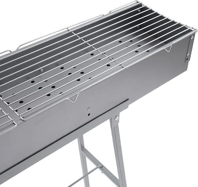Charcoal Grills Portable Commercial BBQ Grill, Hibachi BBQ Lamb Skewer Folding Camping Barbecue Grill for Outdoor Backyard Party Picnic Cooking