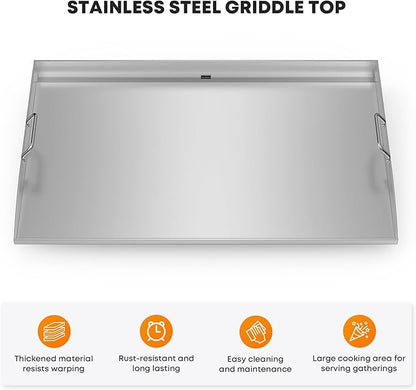 Stanbroil 36 Inch Flat Top Griddle, Stainless Steel Griddle Replacement Top for Blackstone 36" 4 Burner Gas Grill Cooking Station, Griddle Top Replacement with Rear Grease System