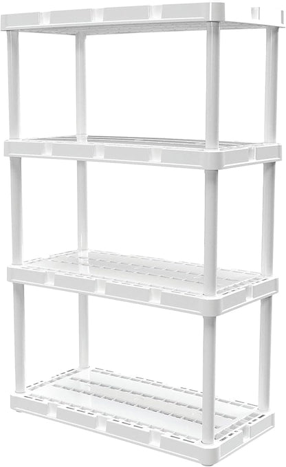Gracious Living 2 Pack Light Duty Storage Shelves, Knect-A-Shelf 4-Shelf - Image 6