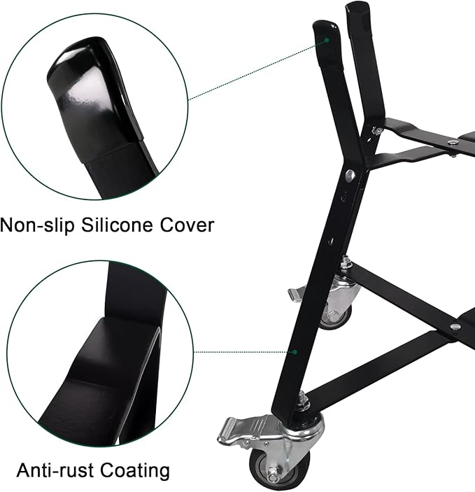 Rolling Cart for Kamado Joe Junior 13.5" Grill Stand for Kamado Joe Accessories, Rolling Nest with Heavy Duty Locking Caster Wheels Powder Coated Steel for Smoker Kamado Grill Stand Black