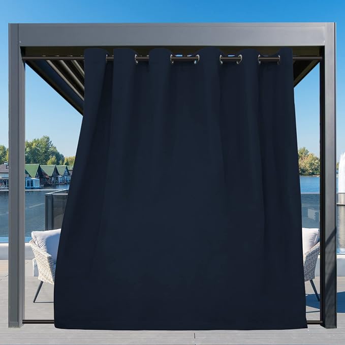 Easy-Going Outdoor Curtains for Patio 1 Panel, 110x108 inch, Weatherproof - Image 3