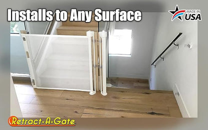 Retract-A-Gate 52" White: The Original and only Made in USA Retractable Baby, Dog, & Cat Gate