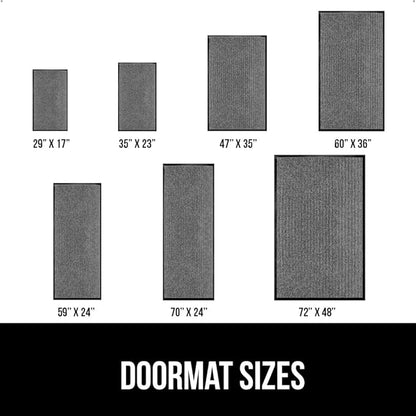 GORILLA GRIP Waterproof Traffic Guard Door Mat, 59x24, Heavy Duty Entryway Mats, Strong Rubber Back Commercial Rugs for Office Hallway, Garage Floor and Home, Low Profile Carpet Runner, Light Gray
