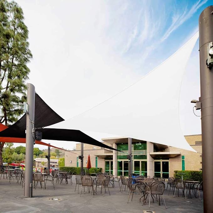 Royal Shade 20' x 20' x 20' White Triangle Sun Shade Sail Order to Make RTAPT8 by RoyalShade
