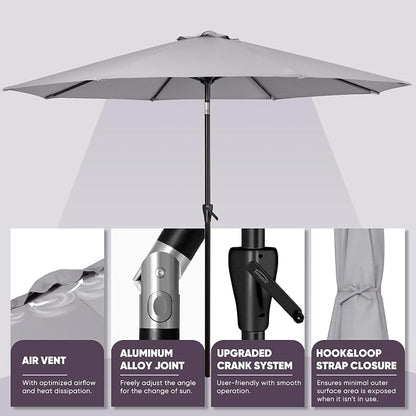 Tempera Patio Market Outdoor Table Umbrella - Image 3