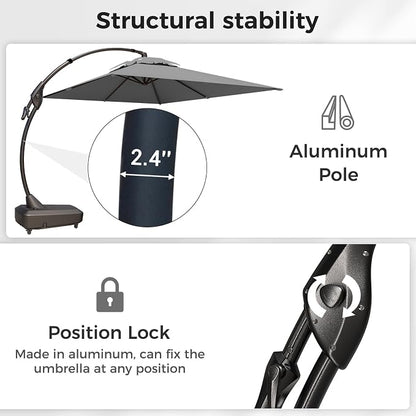 Grand patio 10x10 FT Large Cantilever Square Umbrella - Image 8
